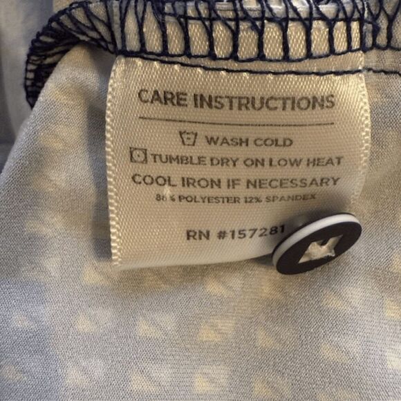 Mizzen + Main Men's Geometric Trim Fit Short Sleeve Polo Shirt Blue Small NWOT - Picture 9 of 11